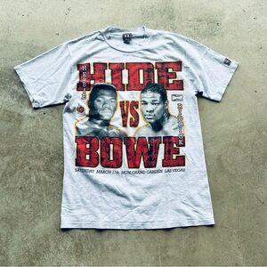 Vintage Riddick Bowe Boxing T Shirt 90s MGM Grand VS Herbie Hide